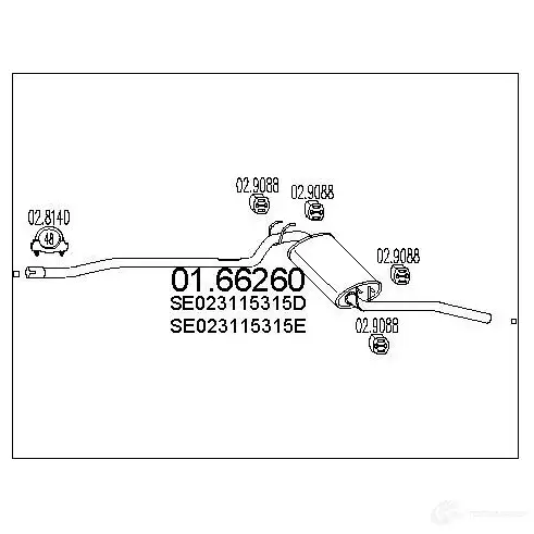 Задний глушитель MTS 8033464035228 1699153 0166260 V RGPUD изображение 0