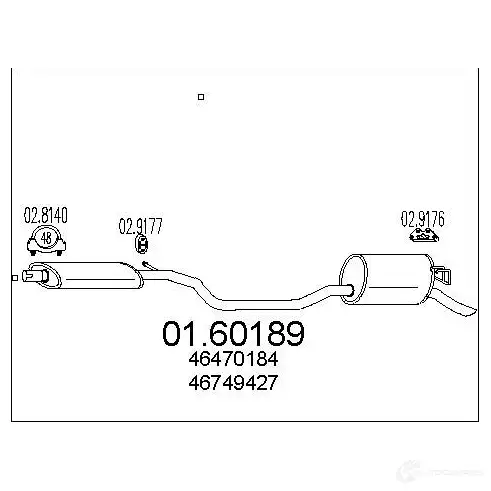 Задний глушитель MTS 8033464028169 C7TNR VN 0160189 1697673 изображение 0