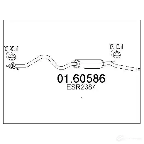 Задний глушитель MTS 0160586 AML 6T6 1698047 8033464448561 изображение 0