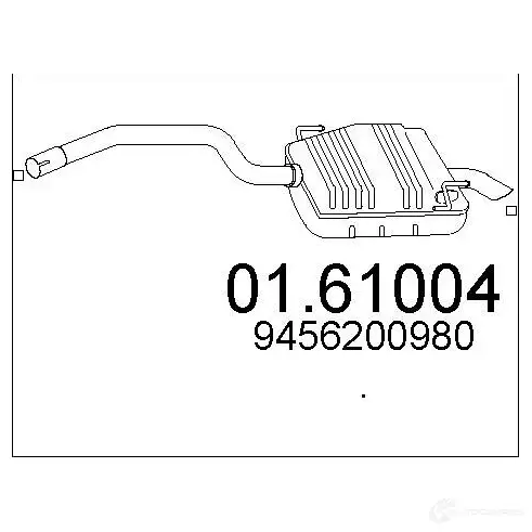 Задний глушитель MTS 8033464156008 Q9K4NJ K 1698442 0161004 изображение 0