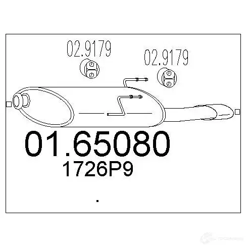 Задний глушитель MTS 8033464034146 0 HDQY 0165080 1699057 изображение 0