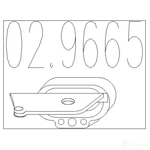 Резинка глушителя MTS 029665 8033464235871 1LEV H 1701081