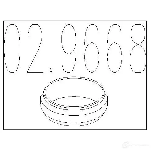 Прокладка трубы глушителя MTS 8033464235901 029668 2Z32C 8 1701083
