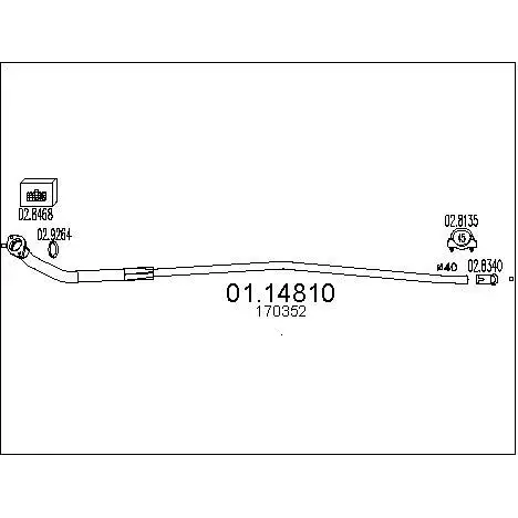 Выхлопная труба глушителя MTS 0114810 1694575 8033464005368 M6QA5 5 изображение 0