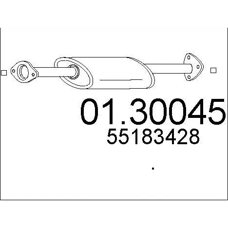 Передний глушитель MTS 8033464457891 1695401 0130045 8RT9 Z
