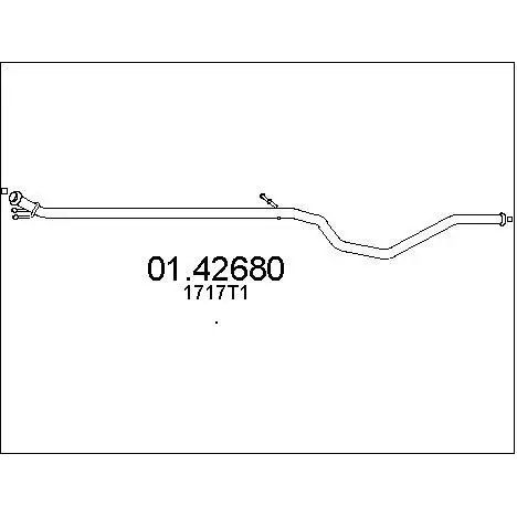 Выхлопная труба глушителя MTS R P91I 1695816 0142680 8033464015268