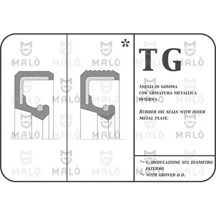 Сальник дифференциала MALO YC 695FQ 10070 2491061