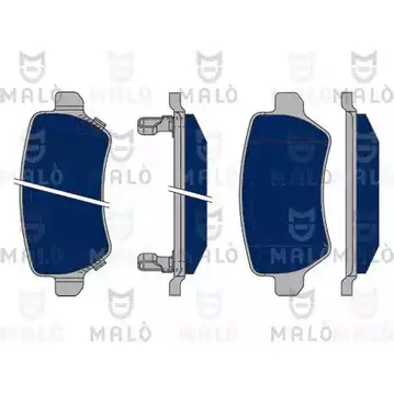 Тормозные колодки дисковые, комплект MALO S8E 9RRA 1050050 2491159 изображение 0