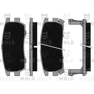 Тормозные колодки дисковые, комплект MALO 2491172 GZ WZXO 1050063 изображение 0