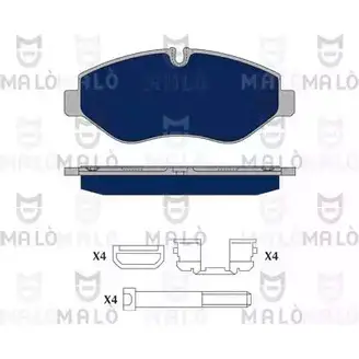 Тормозные колодки дисковые, комплект MALO 2491211 01C S0X8 1050102 изображение 0