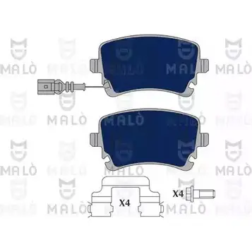 Тормозные колодки дисковые, комплект MALO 6XP 8Z 1050110 2491219 изображение 0