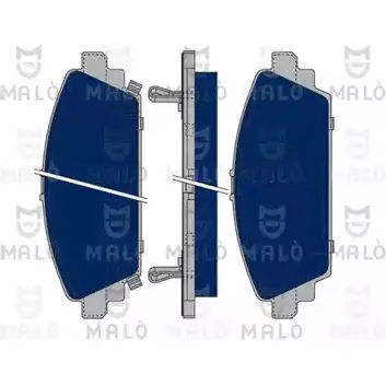 Тормозные колодки дисковые, комплект MALO 1050128 2491237 YJP 26C изображение 0