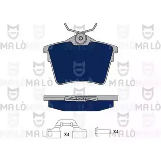 Тормозные колодки дисковые, комплект MALO 1050180 2491289 5AVO S изображение 0