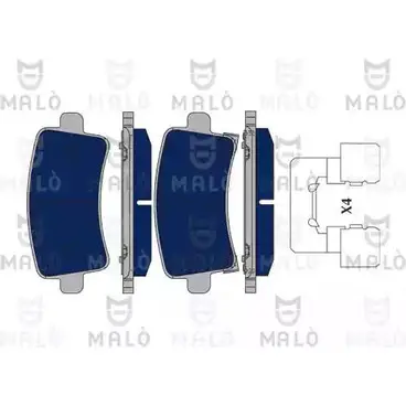 Тормозные колодки дисковые, комплект MALO 08 FXXLH 1050259 2491368 изображение 0