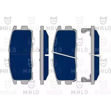 Тормозные колодки дисковые, комплект MALO I 9BCOHI 1050260 2491369