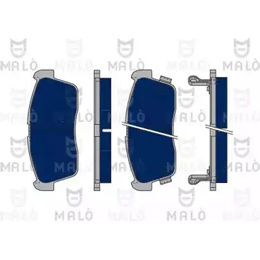 Тормозные колодки дисковые, комплект MALO 2491385 A6 WJ3N 1050276