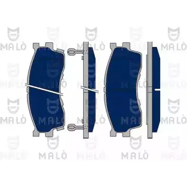 Тормозные колодки дисковые, комплект MALO 2491456 1050347 4CZ FRLK