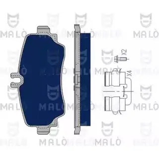 Тормозные колодки дисковые, комплект MALO GT N9GY 1050393 2491501 изображение 0