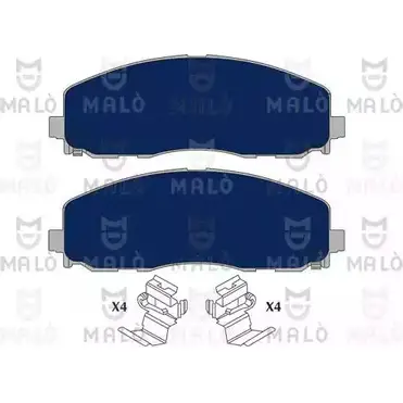 Тормозные колодки дисковые, комплект MALO 1051075 J25L A 2491858 изображение 0