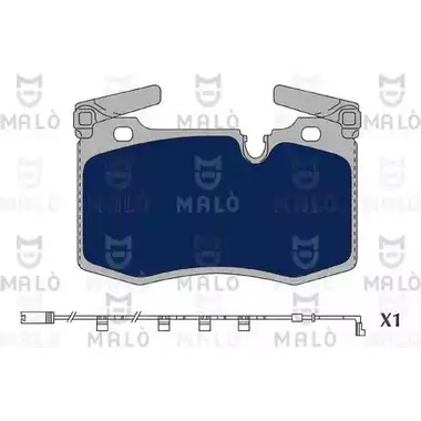 Тормозные колодки дисковые, комплект MALO 2491894 JZLWQ 21 1051116