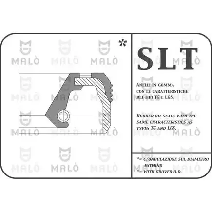 Сальник коленвала MALO KK3PKS 2509841 744SI EM 19JX0
