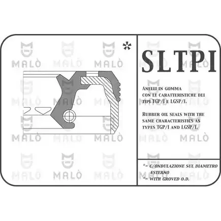 Сальник дифференциала MALO 772PIFL 2510061 DNFQZ9 J