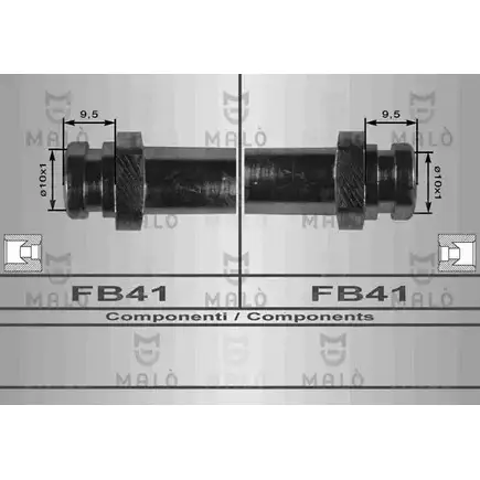Тормозной шланг MALO 2510122 80051 JGU4H D изображение 0