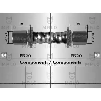 Тормозной шланг MALO 2510198 80126 L5VML P изображение 0