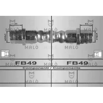 Тормозной шланг MALO 80173 2510250 U0S3 N