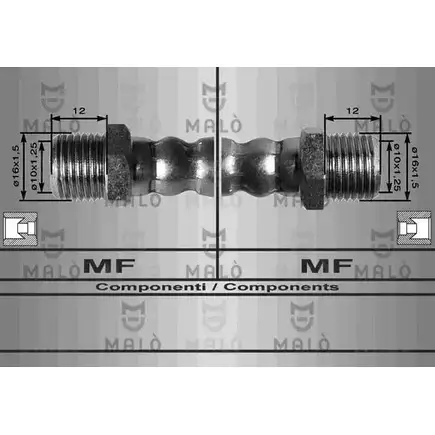 Тормозной шланг MALO G 3NDF 8021 2510287 изображение 0