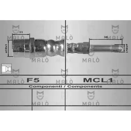 Тормозной шланг MALO 80245 6MC QC3 2510324 изображение 0