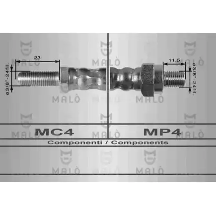 Тормозной шланг MALO 2510329 V K92SE 8025 изображение 0