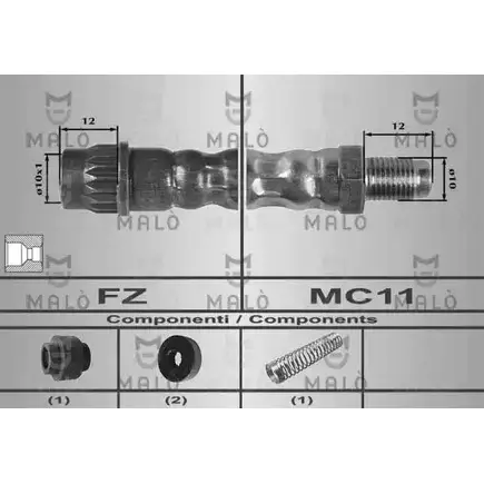Тормозной шланг MALO U9M OC 2510346 80265 изображение 0