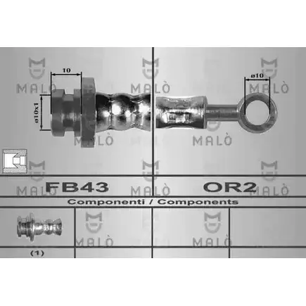 Тормозной шланг MALO 80273 2510355 7EC47 PV