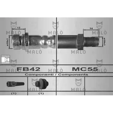 Тормозной шланг MALO 88I TG 2510390 80306