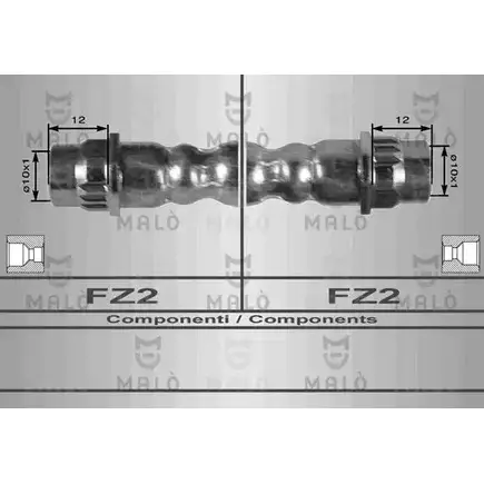 Тормозной шланг MALO 2510404 80319 3 MD7QR изображение 0