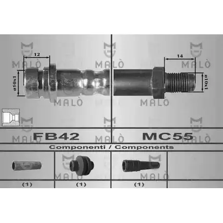 Тормозной шланг MALO 11CI IDF 2510407 80321 изображение 0