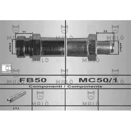 Тормозной шланг MALO 0Z 62O 80346 2510432
