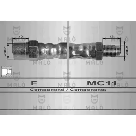 Тормозной шланг MALO 8036 2510447 FQ9 ZR изображение 0