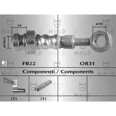 Тормозной шланг MALO 2510581 80485 G4 IRY3 изображение 0