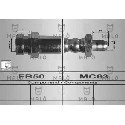 Тормозной шланг MALO 80527 6V2M ZN 2510625
