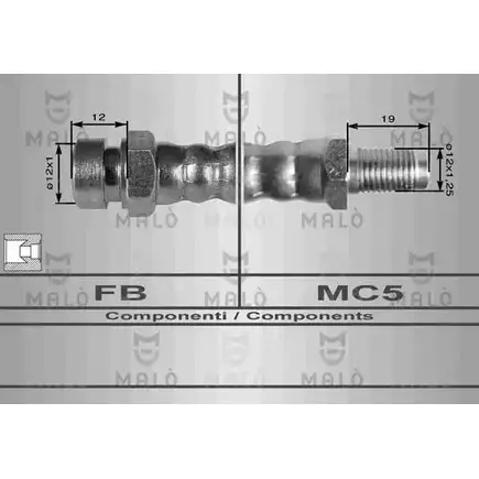 Шланг сцепления MALO 8056 J7 MZY 2510660