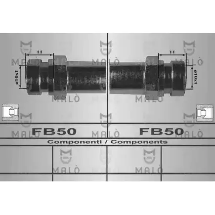 Тормозной шланг MALO 80589 2510691 U9ZC WD