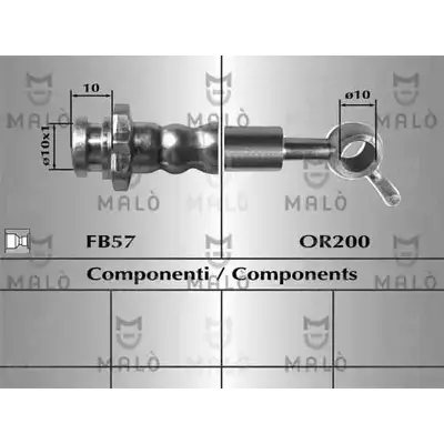 Тормозной шланг MALO 7CX17B W 80822 2510924