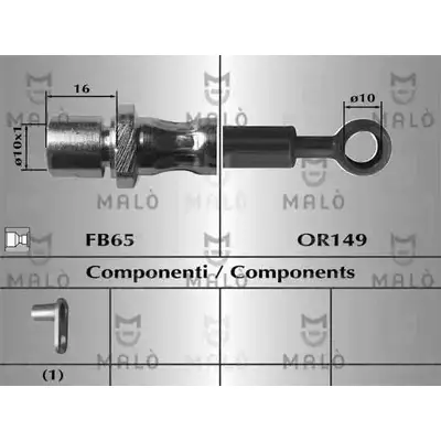 Тормозной шланг MALO 80870 4K1 T2 2510966 изображение 0