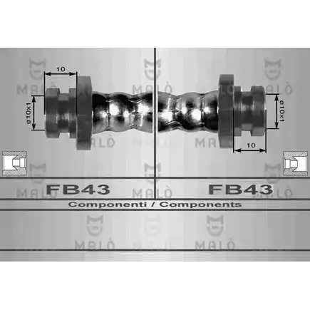 Тормозной шланг MALO 5FRN 26 80926 2511020 изображение 0
