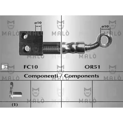 Тормозной шланг MALO M CTNX 2511073 80976 изображение 0