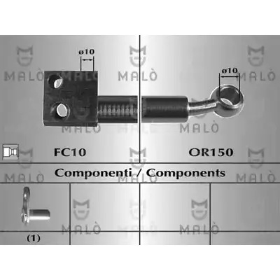 Тормозной шланг MALO 4 XASJR 80977 2511074 изображение 0