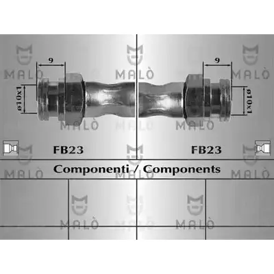 Тормозной шланг MALO 2511083 NS XM40 80985 изображение 0