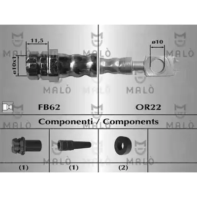 Тормозной шланг MALO 2511112 81011 OMD KWNC изображение 0